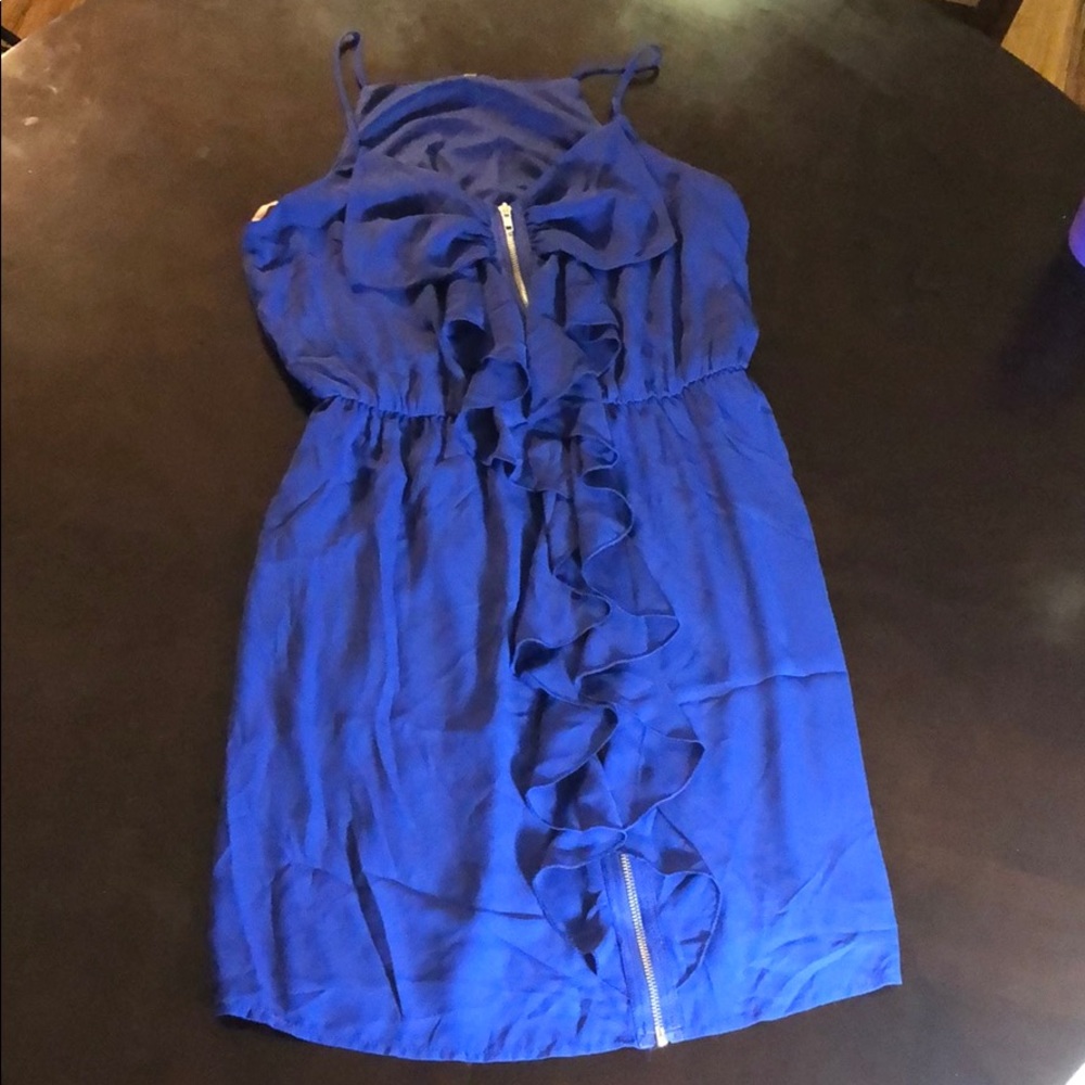 Ruffle front party dress